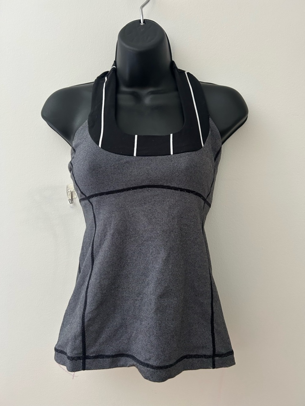 Lululemon old style white and Black Athletic Tank Top